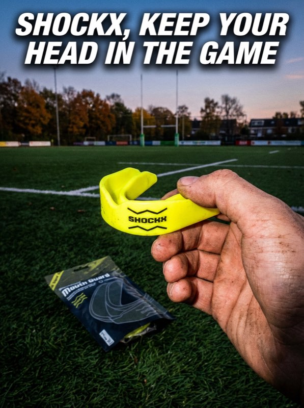 ShockX campagnevisual: close-up van sportschoen met bewegingseffect