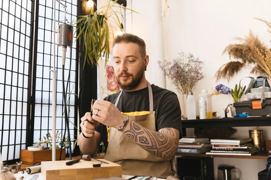 Het atelier van Noor Sieraden in 's-Hertogenbosch